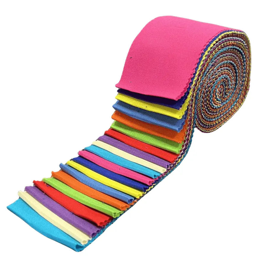 Blue, Pink, Yellow, Green - Supreme Solids - 2.5" Roll - Color Pop (20 cuts)