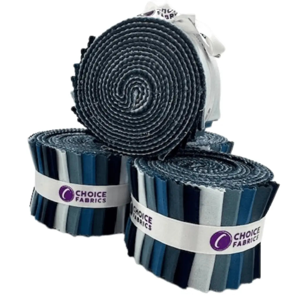 Blue Supreme Solids - 2.5" Roll - Country Blues (20 cuts)