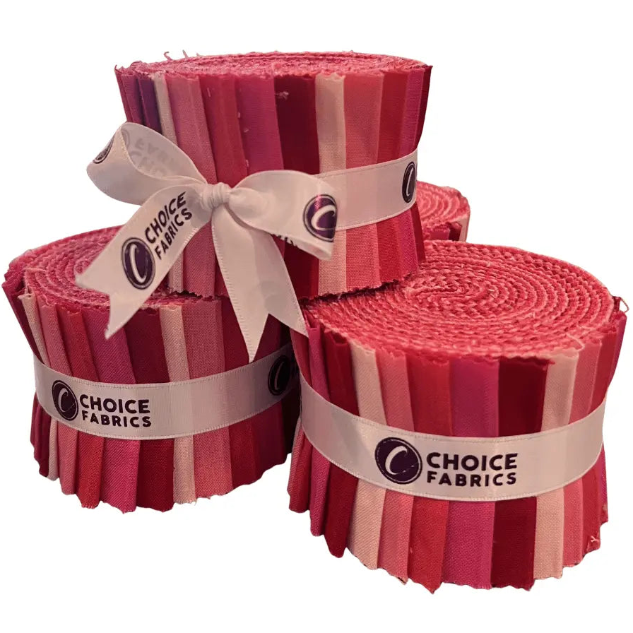 Pink, Red - Supreme Solids - 2.5" Roll - Love Pop (20 cuts)