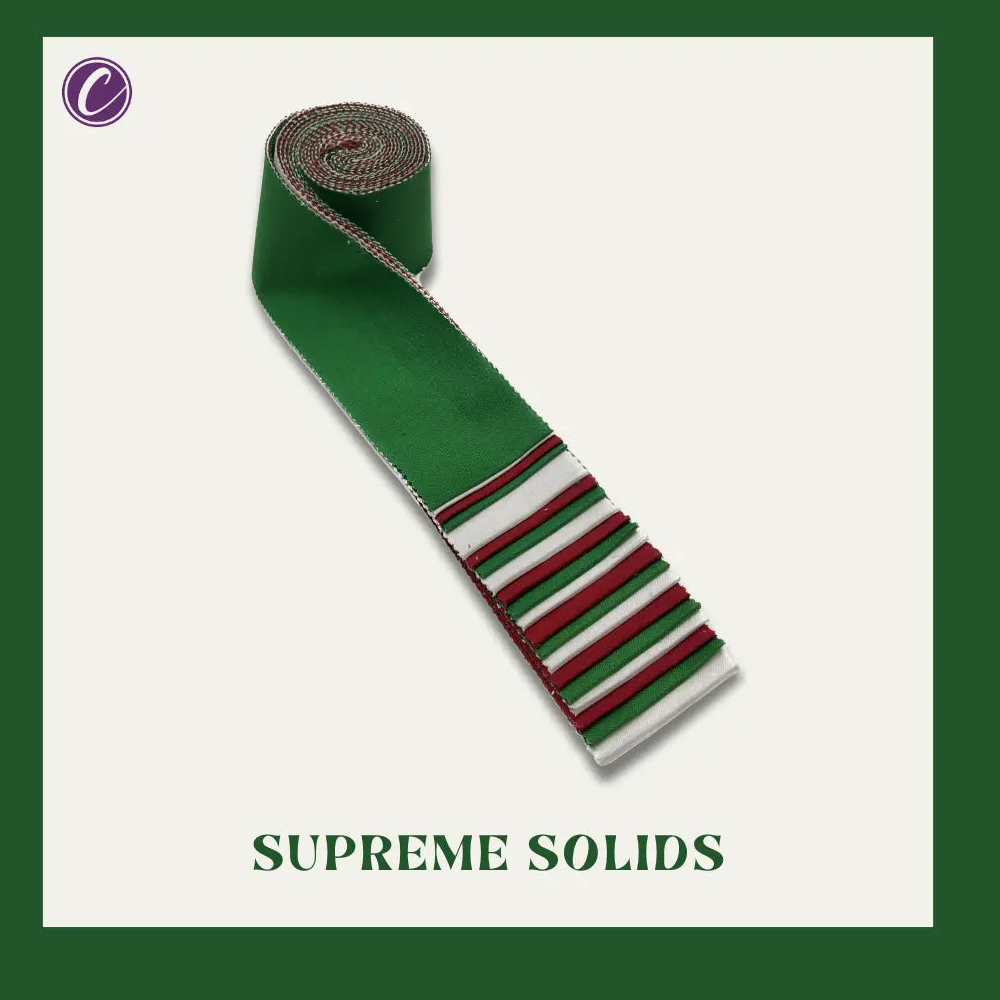 Green, Red, White - Supreme Solids - 2.5" Roll - Red/Green/White (20 cuts)