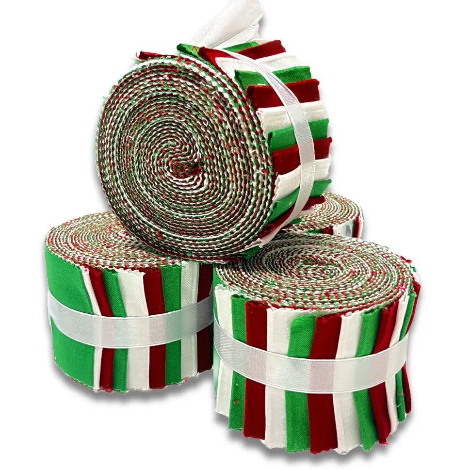 Green, Red, White - Supreme Solids - 2.5" Roll - Red/Green/White (20 cuts)