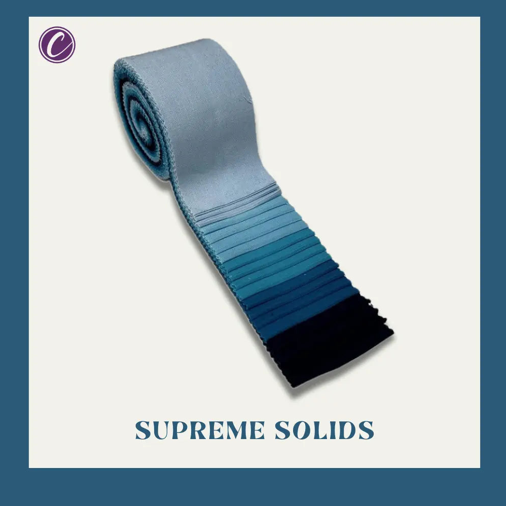 Blue Supreme Solids - 2.5" Roll - Shades of Blue (20 cuts)
