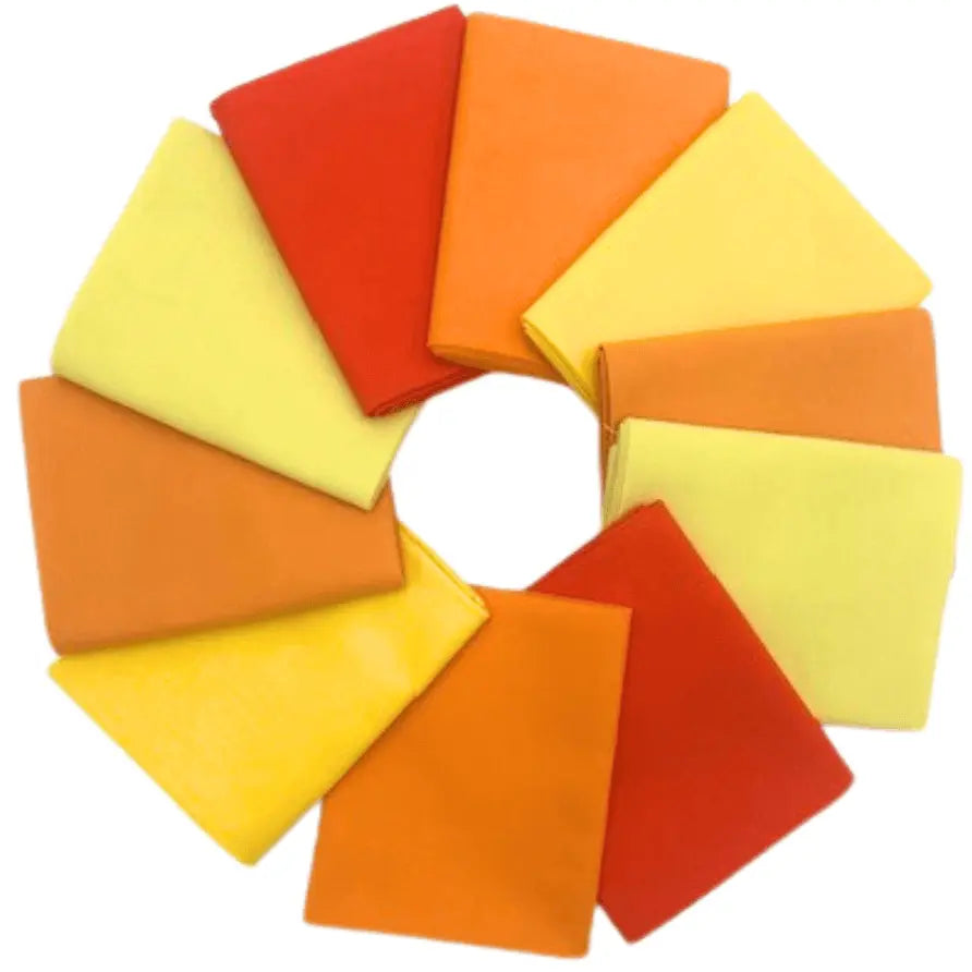 Orange, Yellow Supreme Solids - Fat Quarter Bundle - 10 pack (Citrus)
