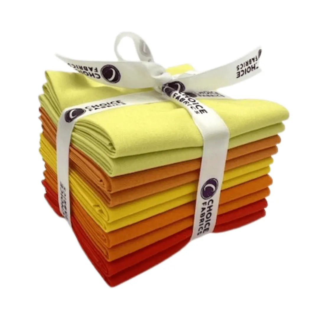 Supreme Solids - Fat Quarter Bundle - 10 pack (Citrus) The Fabric Company