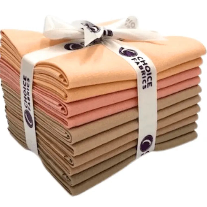 Peach Supreme Solids - Fat Quarter Bundle - 10 pack (Peach Fuzz)