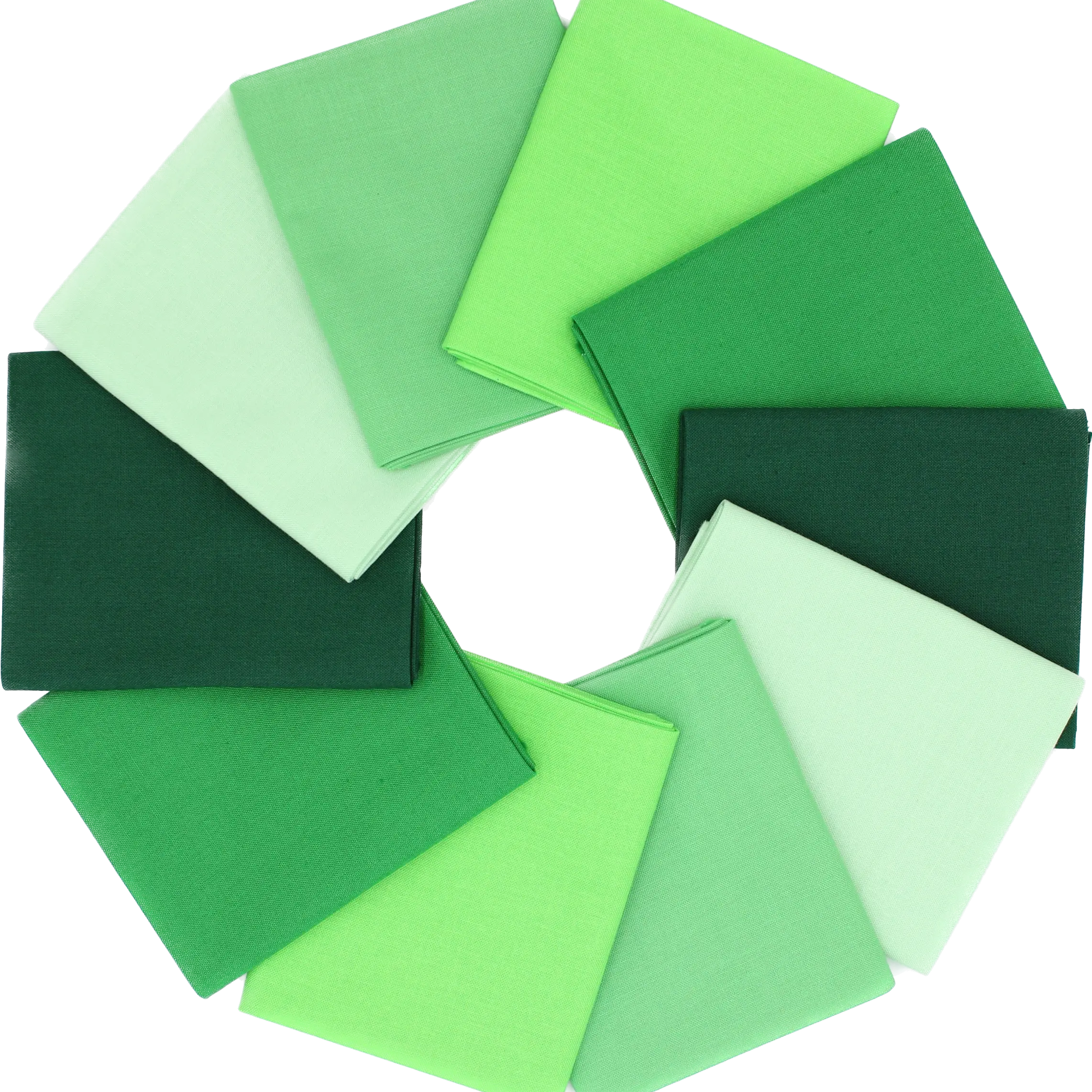 Green Supreme Solids - Fat Quarter Bundle - 10 pack (Shades of Green)