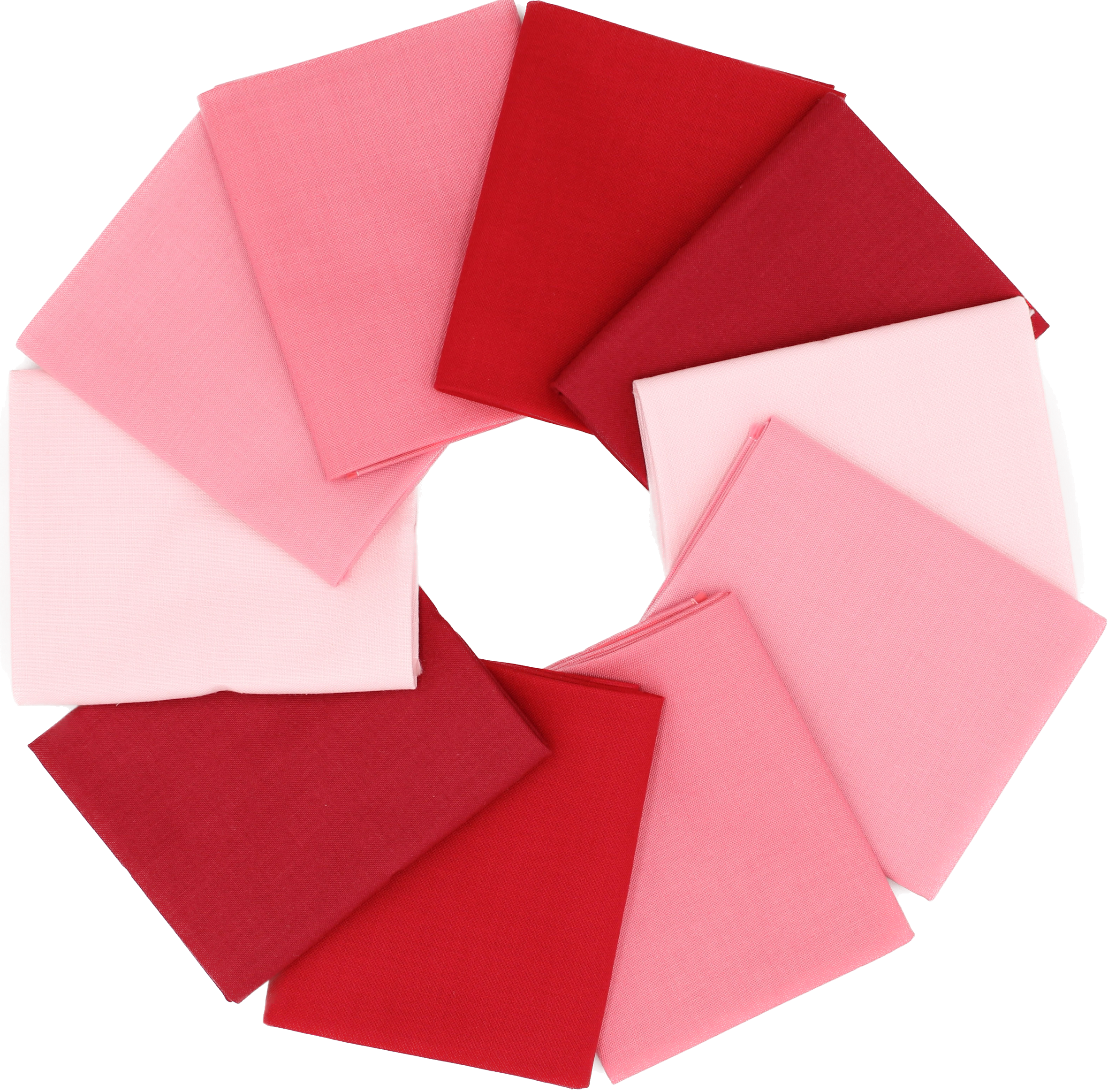 Pink, Red Supreme Solids - Fat Quarter Bundle - 10 pack (Shades of Pink & Red)