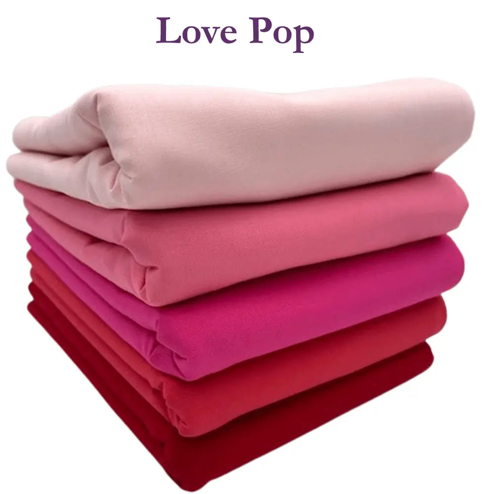 Supreme Solids - One Yard Bundle - 5 pack (Love Pop)