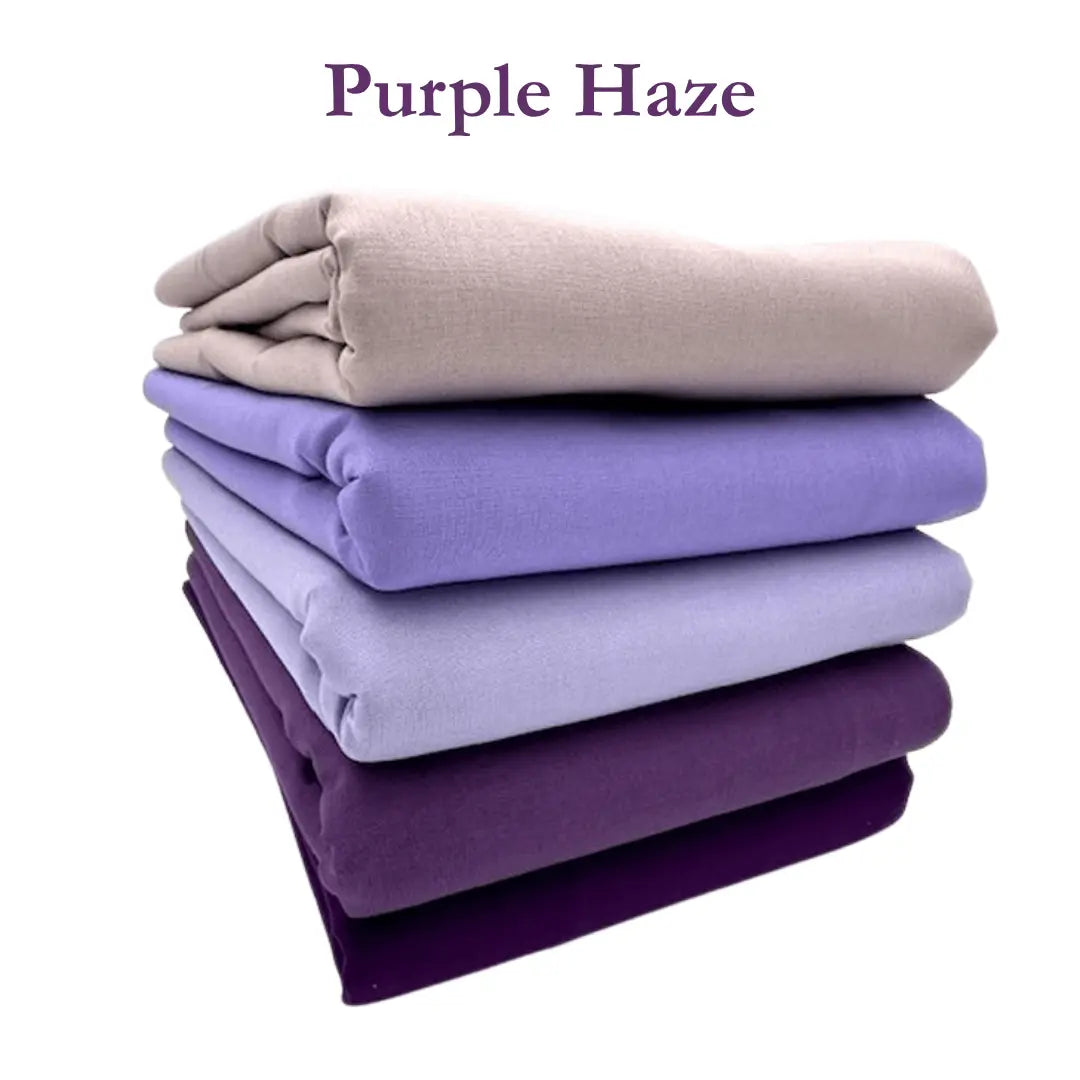 Supreme Solids - One Yard Bundle - 5 pack (Purple Haze) The Fabric Company
