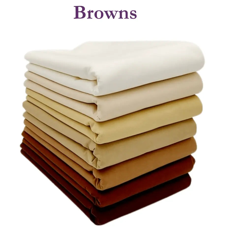 Supreme Solids - One Yard Bundle - 7 pack (Browns)