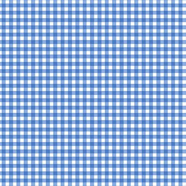 Sweet Cherry - Gingham Blue/White Cotton 44"/45" Fabric Per Yard Wilmington Fabrics