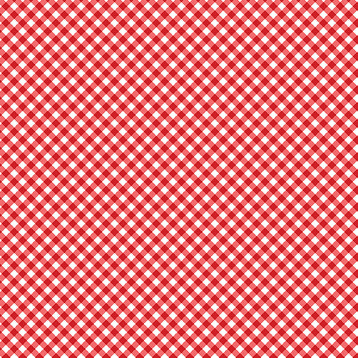 Sweet Gingham Red Cotton 44"/45" Fabric Per Yard