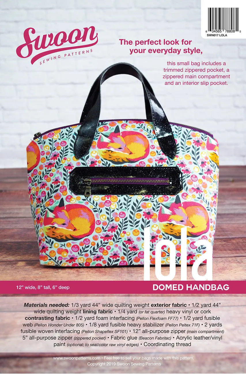 Swoon Lola Domed Handbag - Linda's Electric Quilters