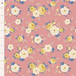 Tilda Sunday Brunch Pernille quilting fabric in Pink 100593