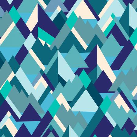 P&B Textiles Timeless Trails Mountain Geo quilting fabric