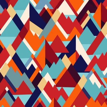 P&B Textiles Timeless Trails Mountain Geo quilting fabric