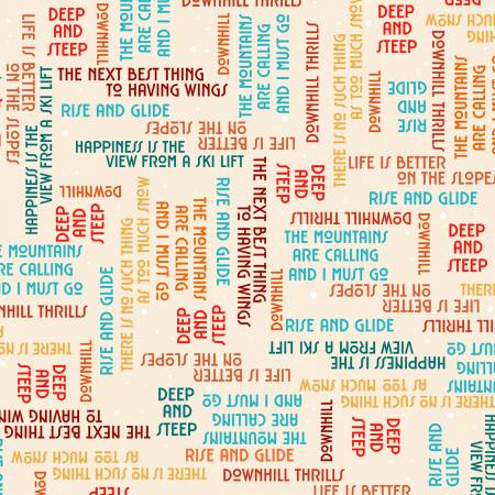 P&B Textiles Timeless Trails 4-Way Text quilting fabric