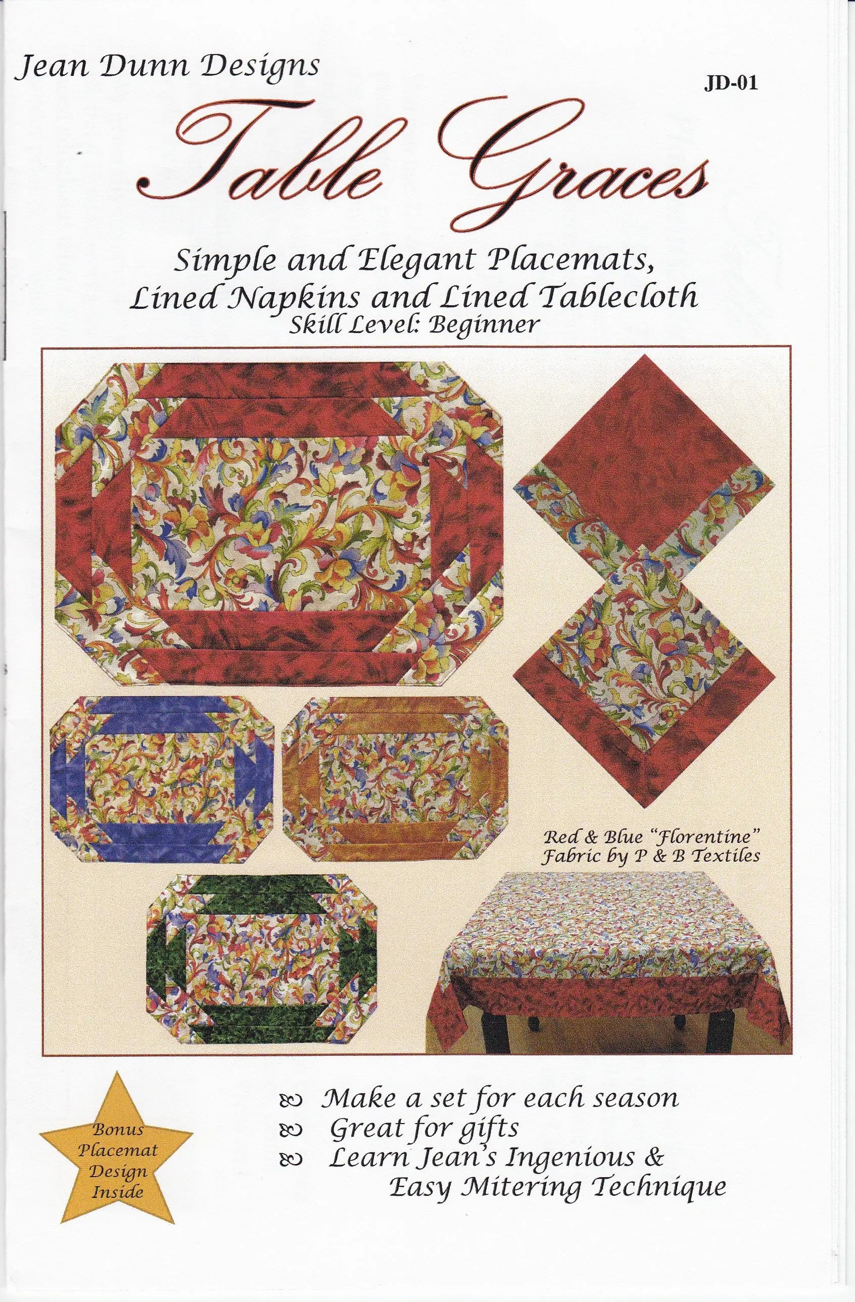 Table Graces (Jean Dunn) - Linda's Electric Quilters