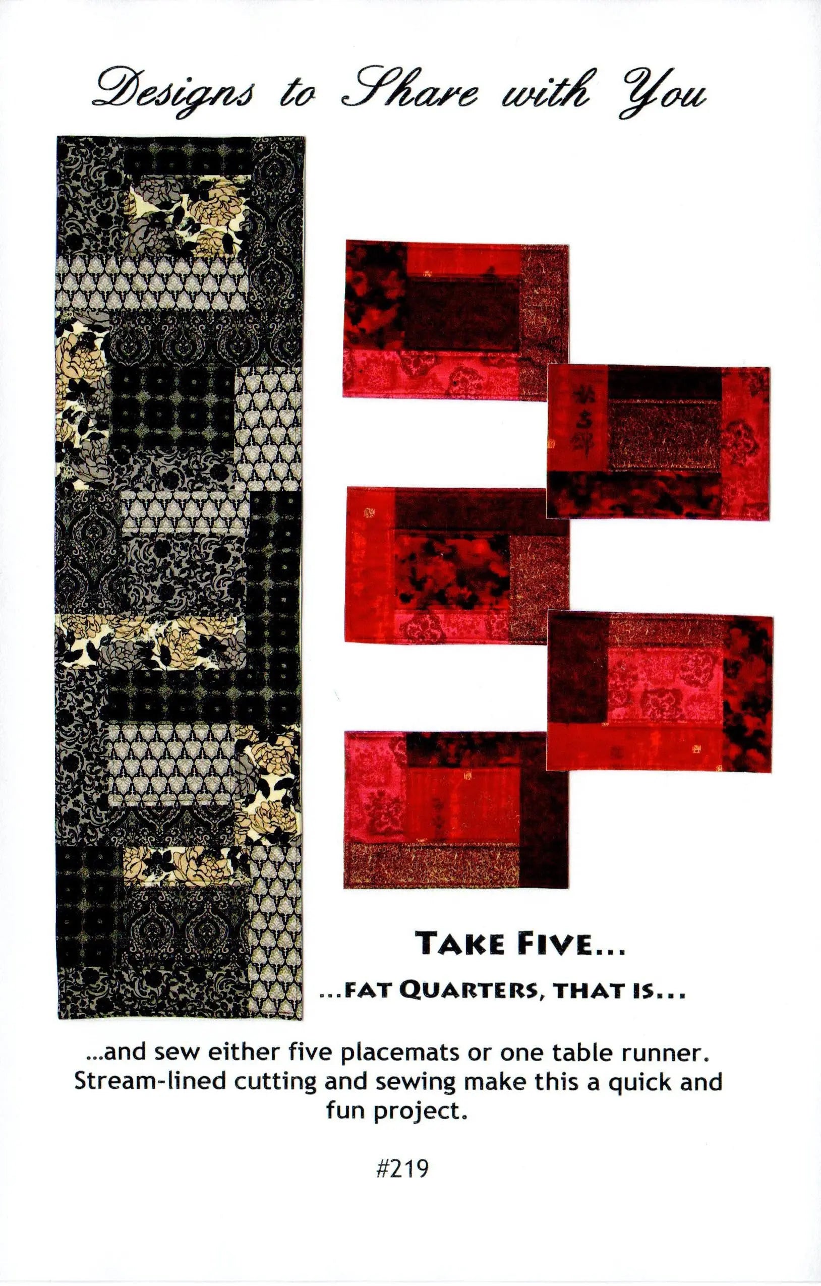 Take Five...Fat Quarters, That Is... Checker Distributor