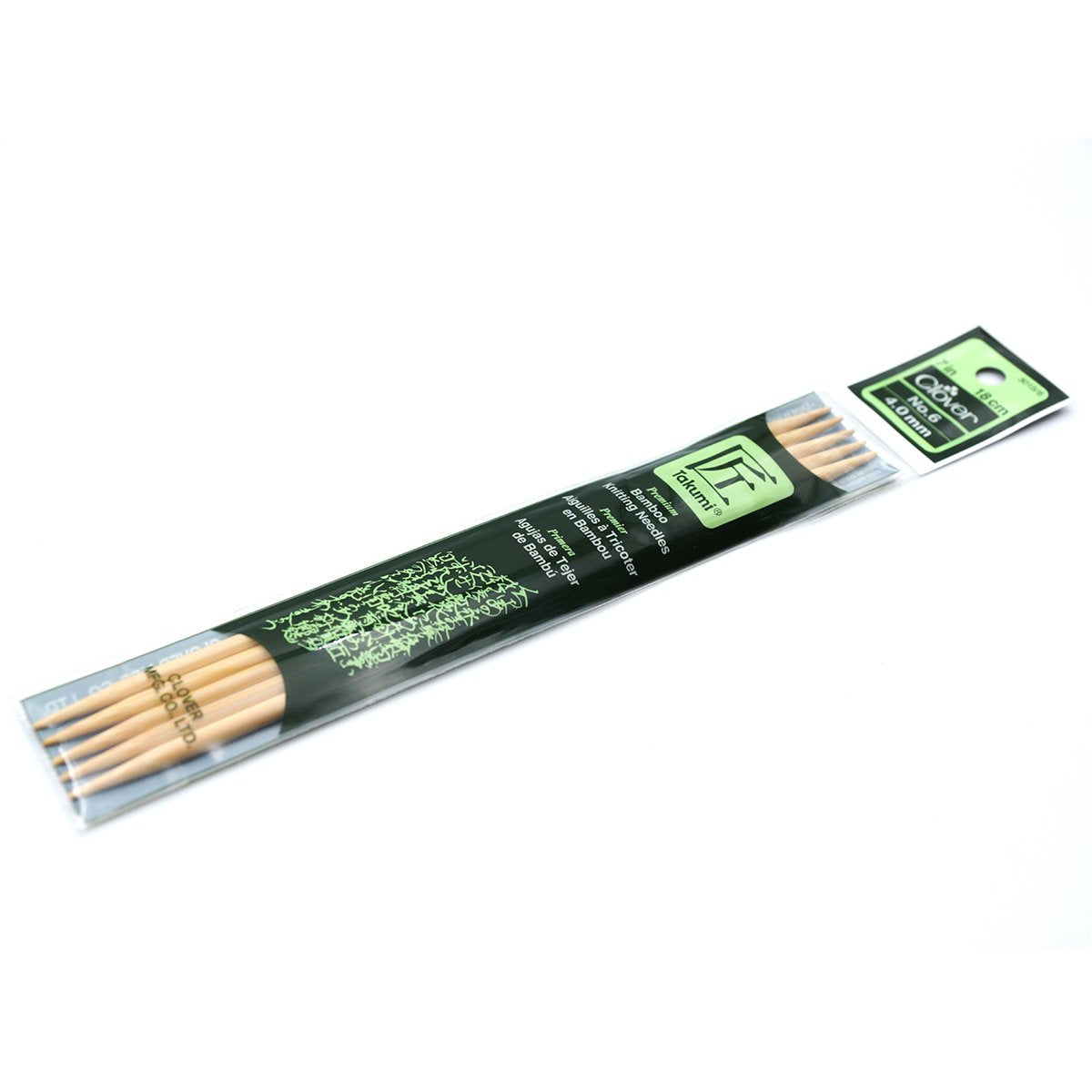 Takumi Bamboo Knitting Needles Double Pointed (7") No. 6