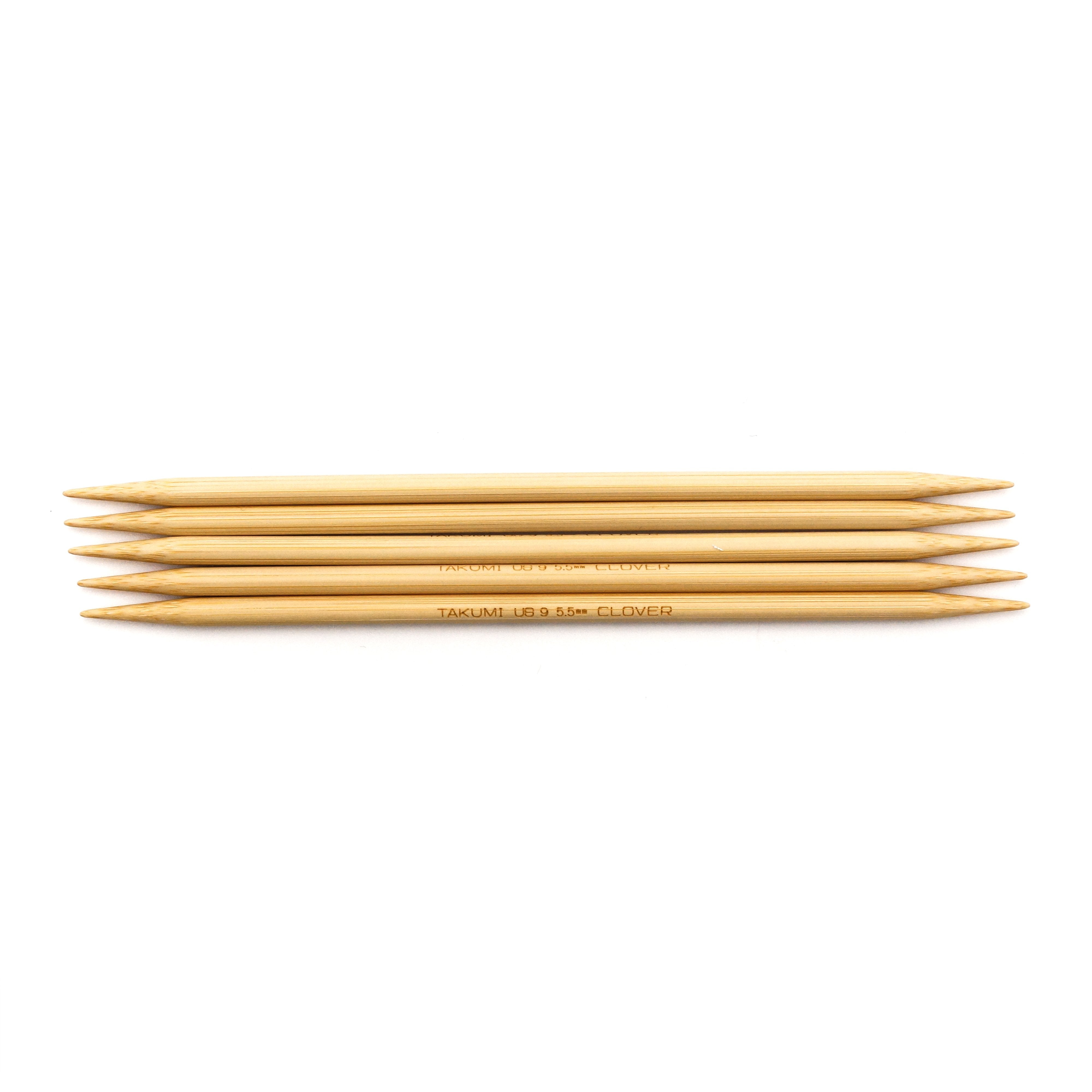 Takumi Bamboo Knitting Needles Double Pointed (7") No. 9