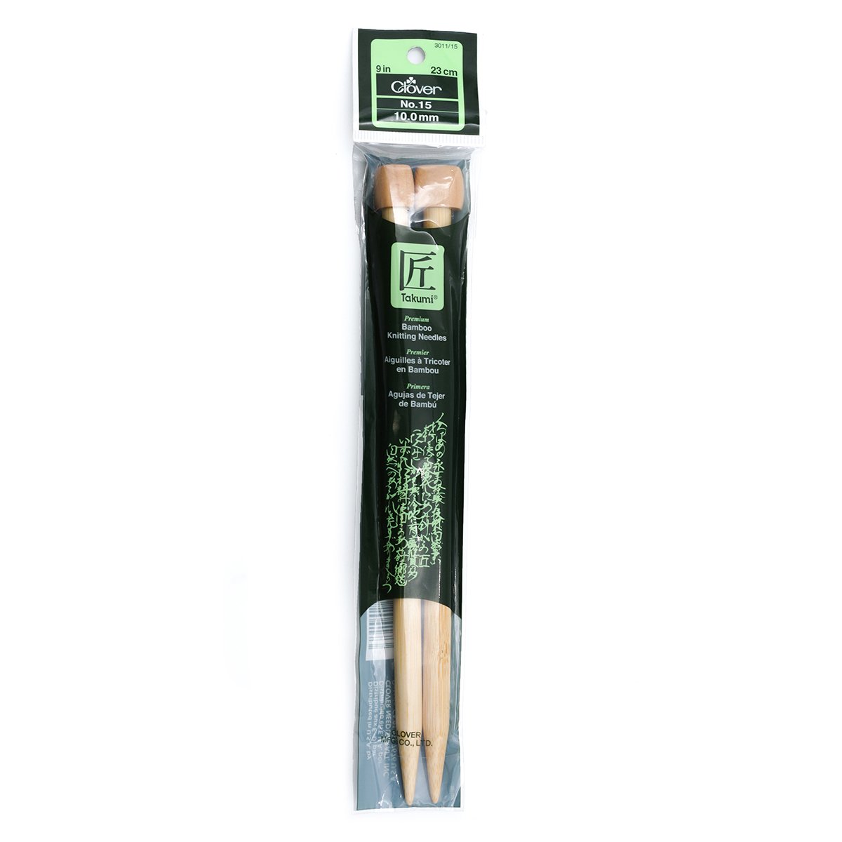 Takumi Bamboo Knitting Needles Single Pointed (9") No. 15