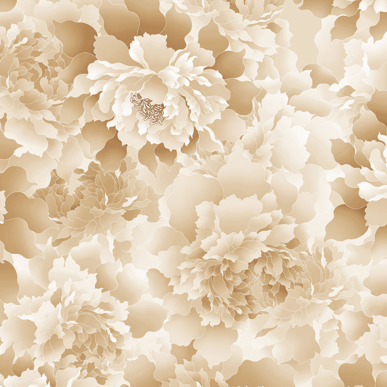 Tan Monochromatic Peony 118