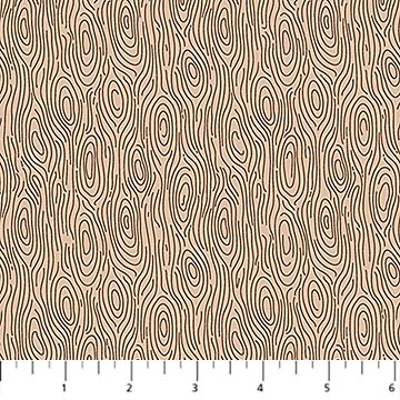Tan Wood Grain Camping Therapy Cotton 44"/45" Fabric Per Yard