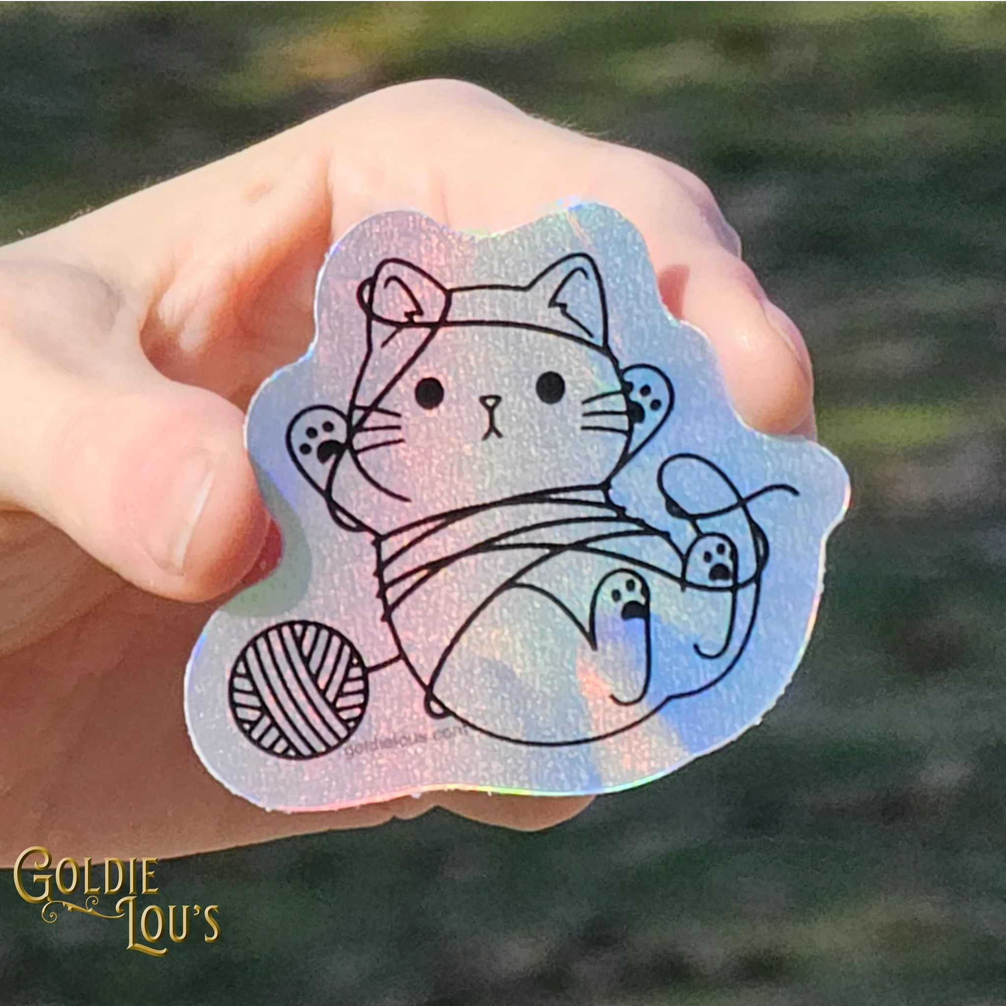 Tangled Kitty Sticker