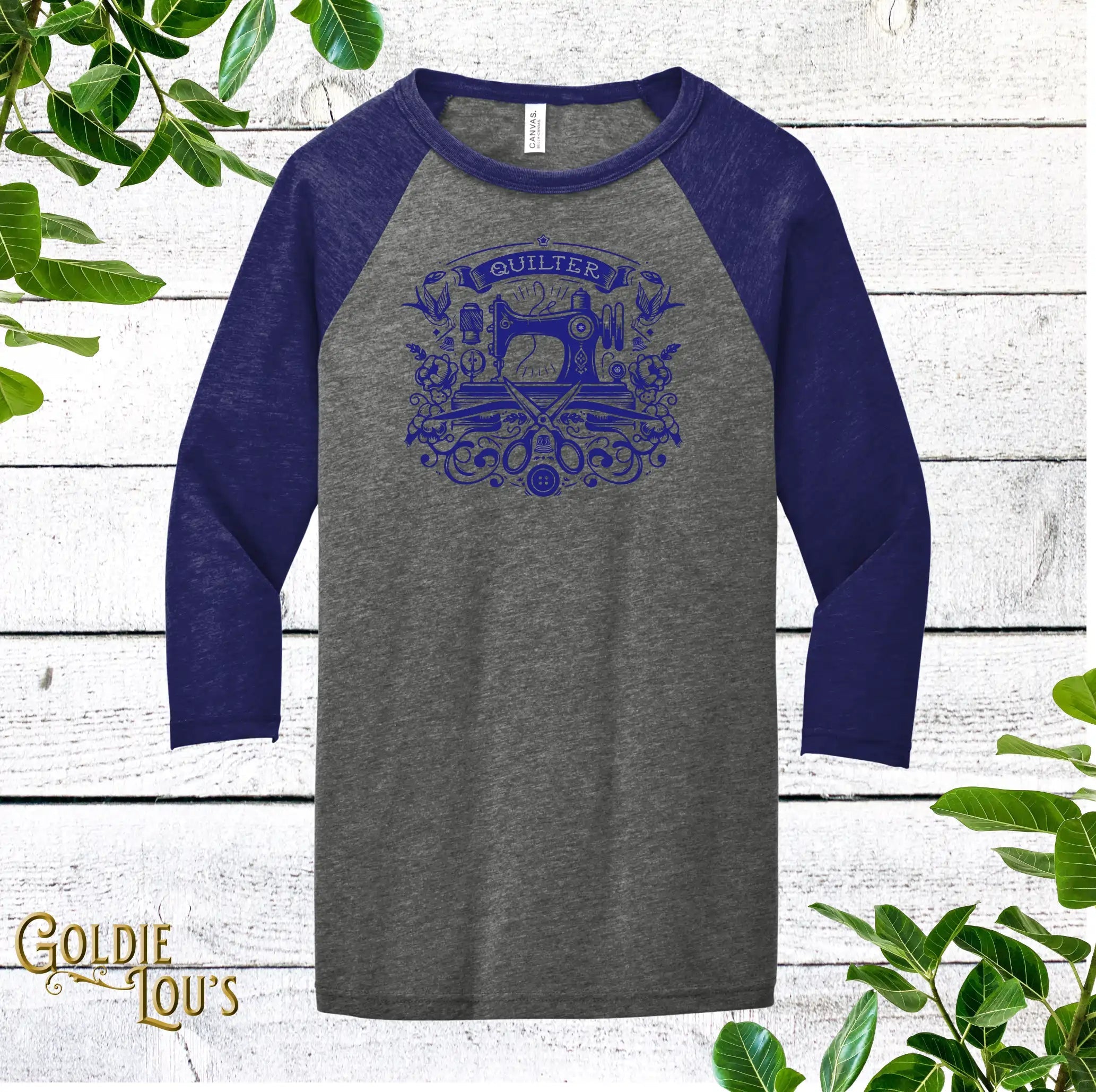 Tattoo Machine Quilter 3/4 Sleeve T-shirt