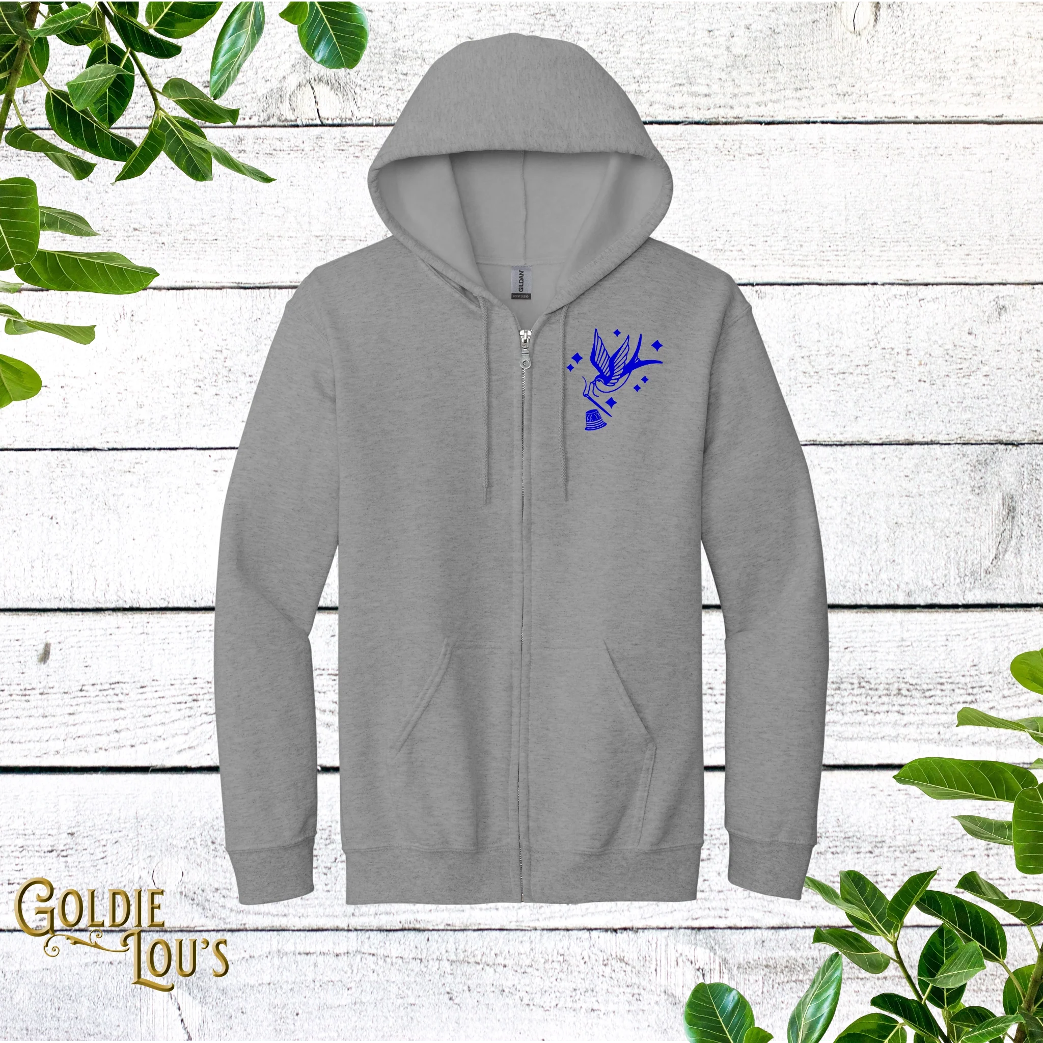 Tattoo Machine Quilter Full Zip Hoodie