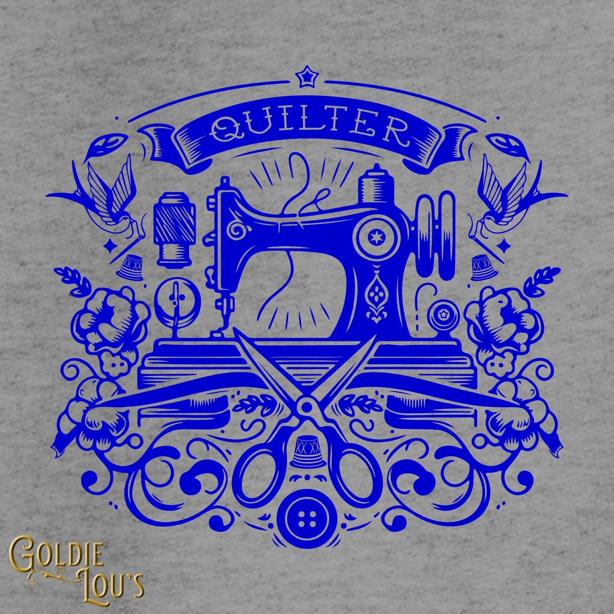Tattoo Machine Quilter Full Zip Hoodie
