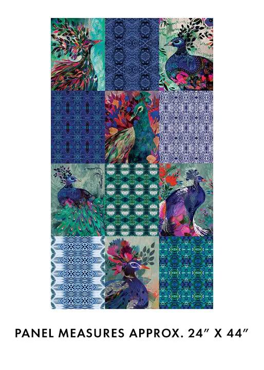 Teal/Multi Affinity Cotton Panel 24" x 44" Benartex Inc