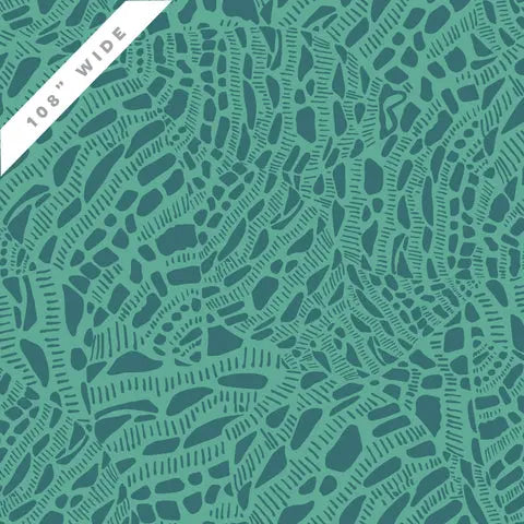 Teal Neverending Seashell Serenade Quilter's Weight Cotton Wideback Fabric per yard Cloud9 Fabrics