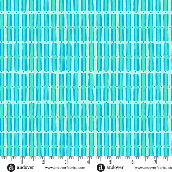 Teal Shelved Cotton 44"/45" Fabric Per Yard