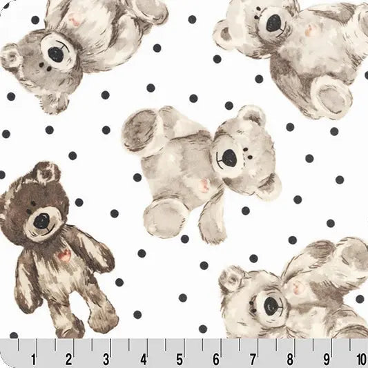 Teddy Digital Cuddle Quartz Fabric per yard - Linda's Electric Quilters