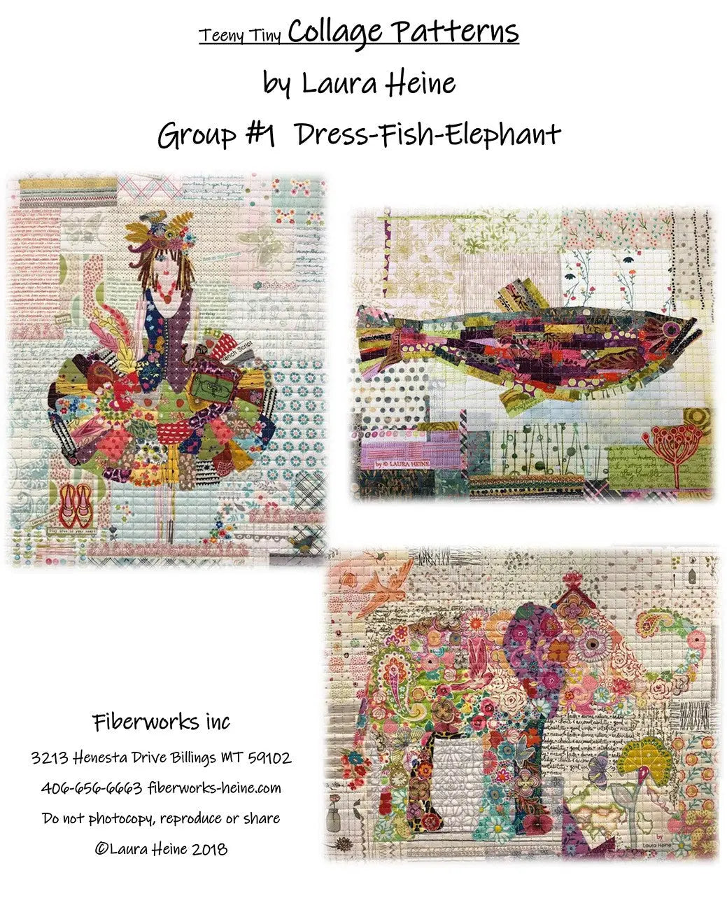 Teeny Tiny Collage Pattern Group 1 - Linda's Electric Quilters