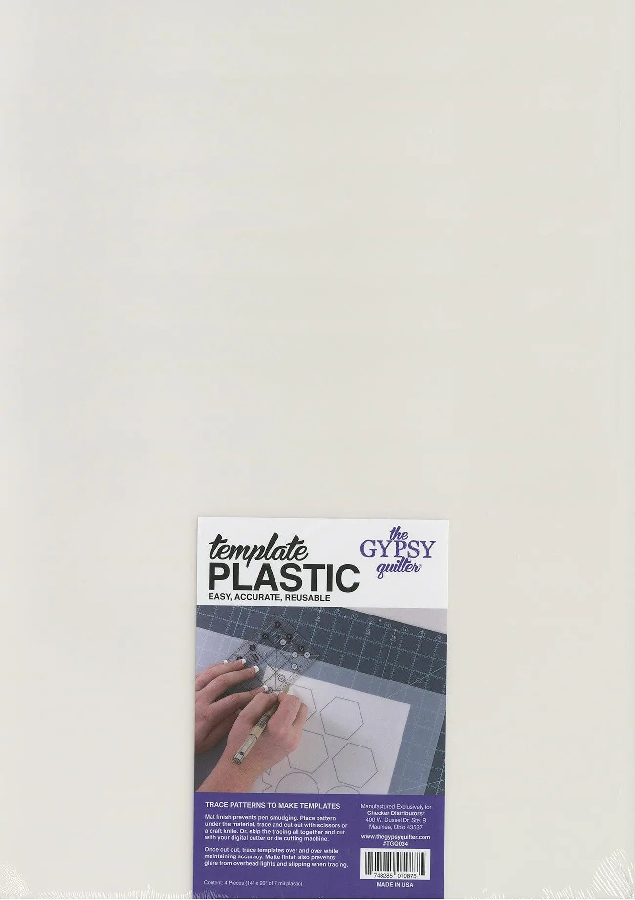 Template Plastic 14in x 20in 4ct - Linda's Electric Quilters