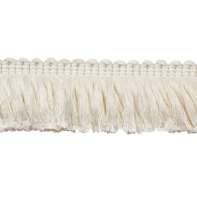 Texture Collection - 2" Width Brush Fringe in Cotton (25 Yard Roll) - BF-4700-27 White
