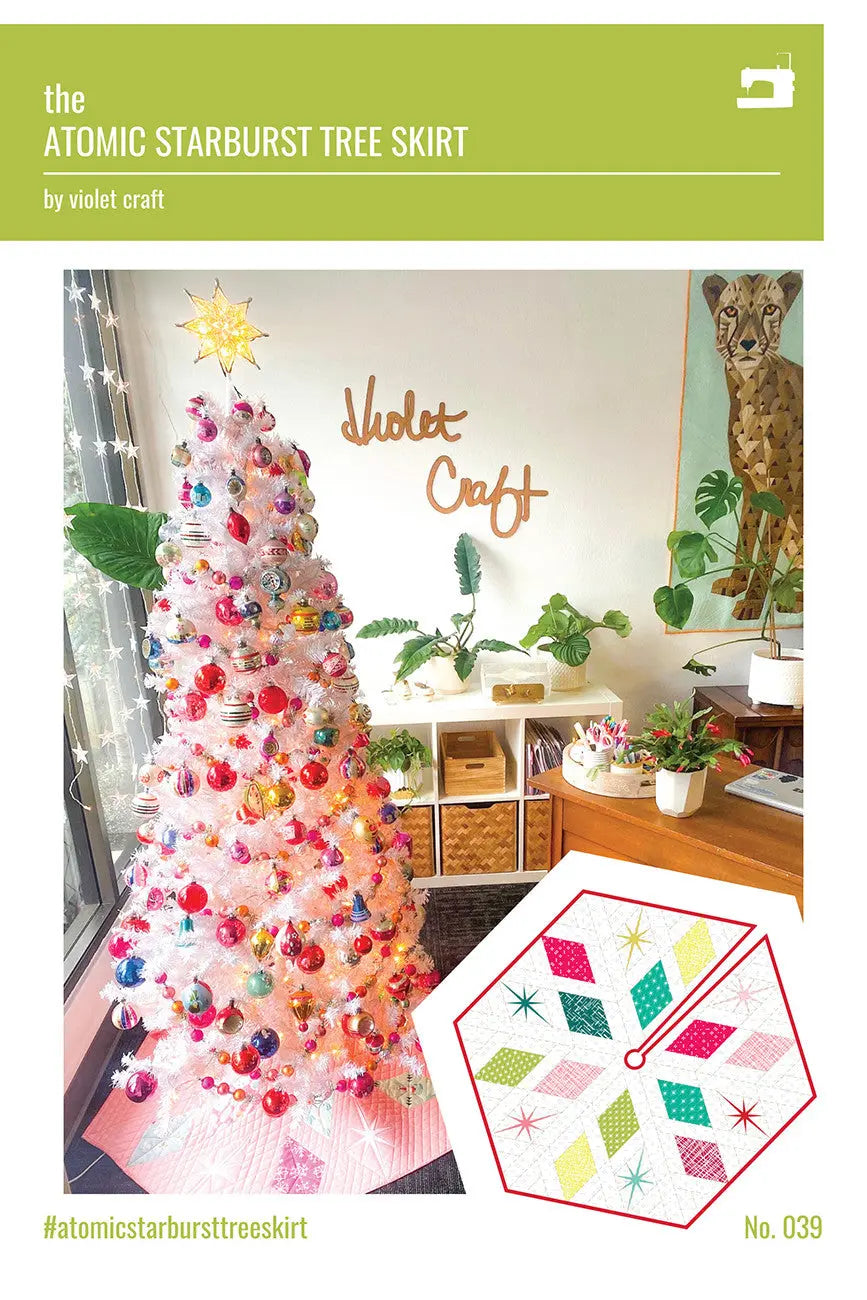 The Atomic Starburst Tree Skirt Pattern - Linda's Electric Quilters