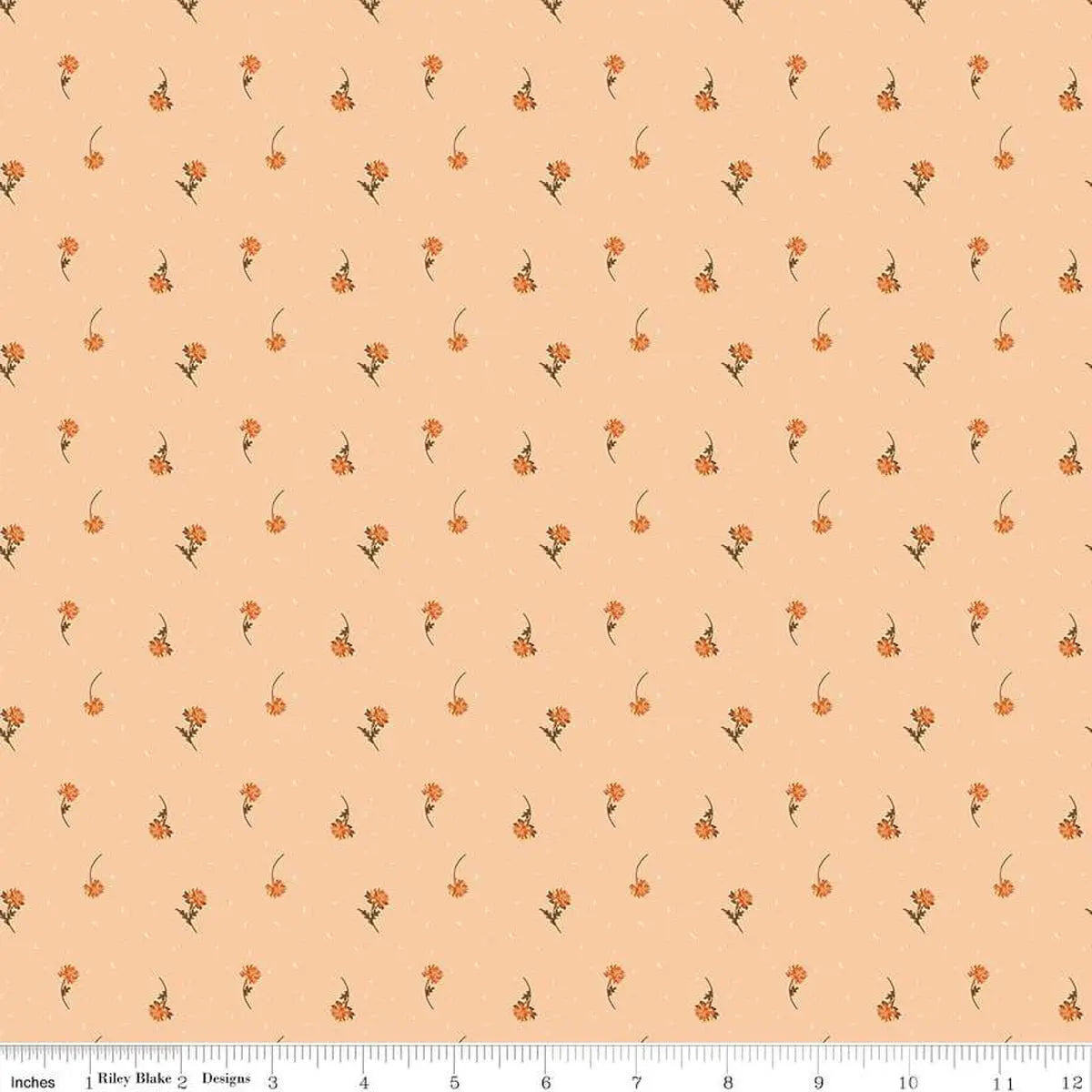 The Awe of Autumn Flower Toss Blush 43"/44" Fabric Per Yard Riley Blake Designs