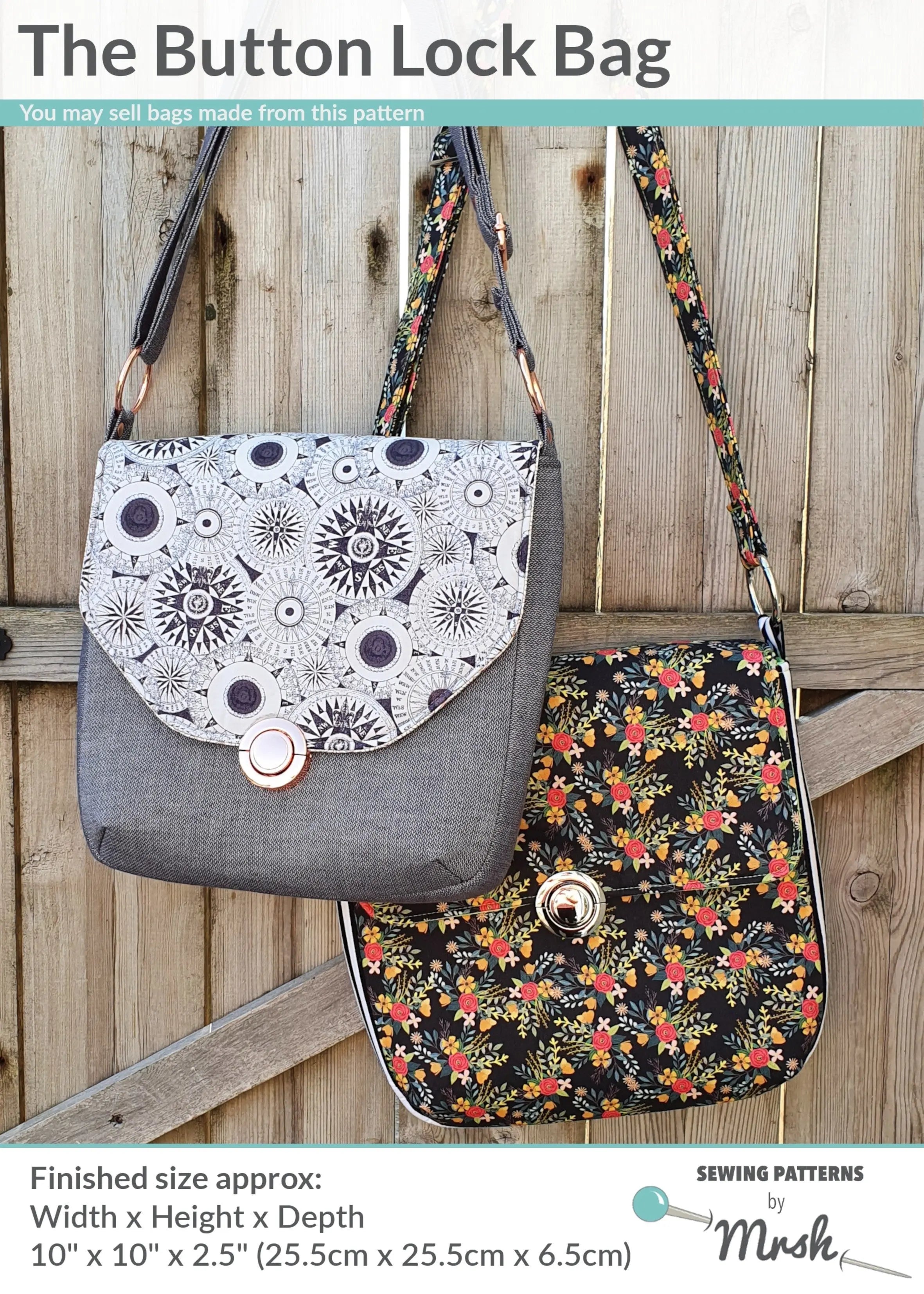 The Button Lock Bag - Linda's Electric Quilters