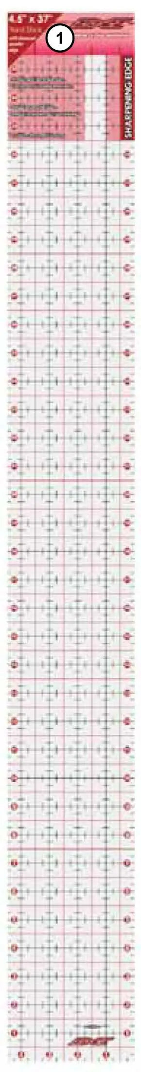 The Cutting Edge Sharpening Edge Ruler 4-1/2in x 37in - Linda's Electric Quilters