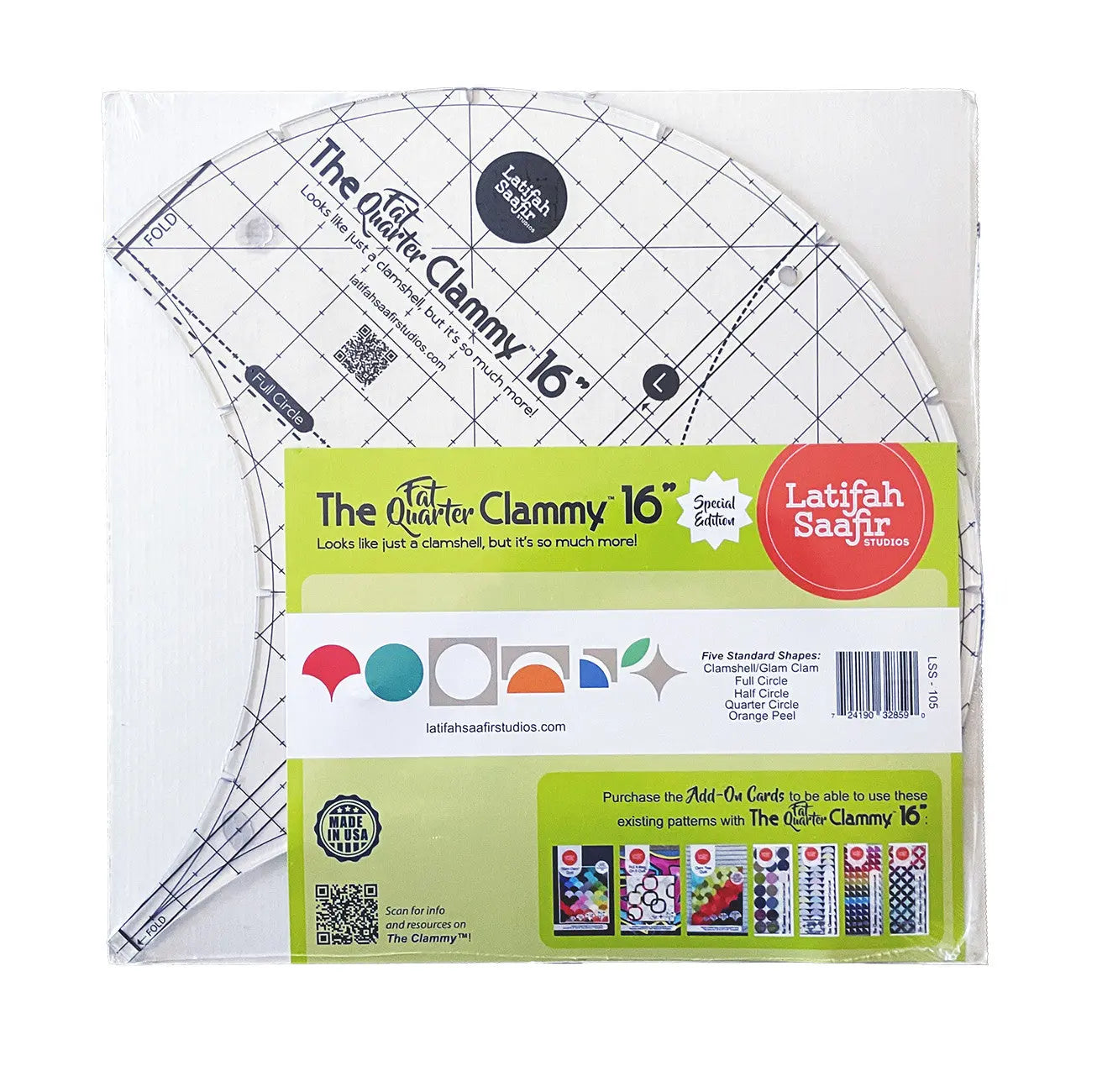 The Fat Quarter Clammy 16in - Linda's Electric Quilters