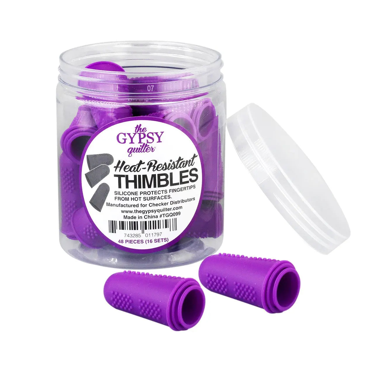 The Gypsy Quilter Heat Resistant Thimbles Purple - Linda's Electric Quilters