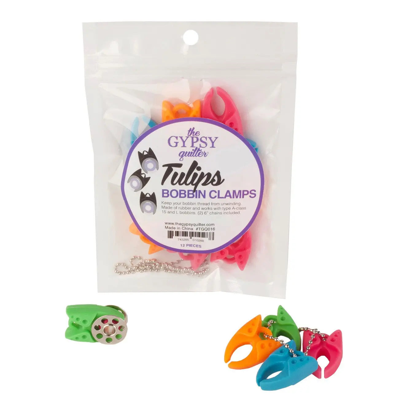The Gypsy Quilter Tulip Clamps 12pc Bag Checker Distributor