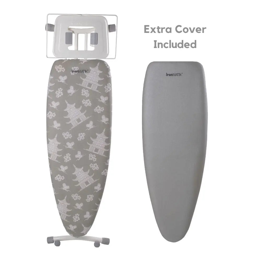 The PAGODA Collection - Space Surfer Premium Ironing Board in Pagoda Gray ironMATIK