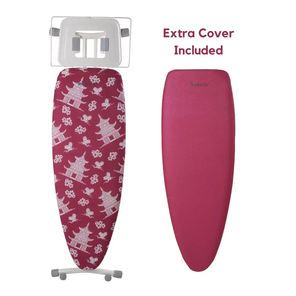 The PAGODA Collection - Space Surfer Premium Ironing Board in Pagoda Magenta ironMATIK
