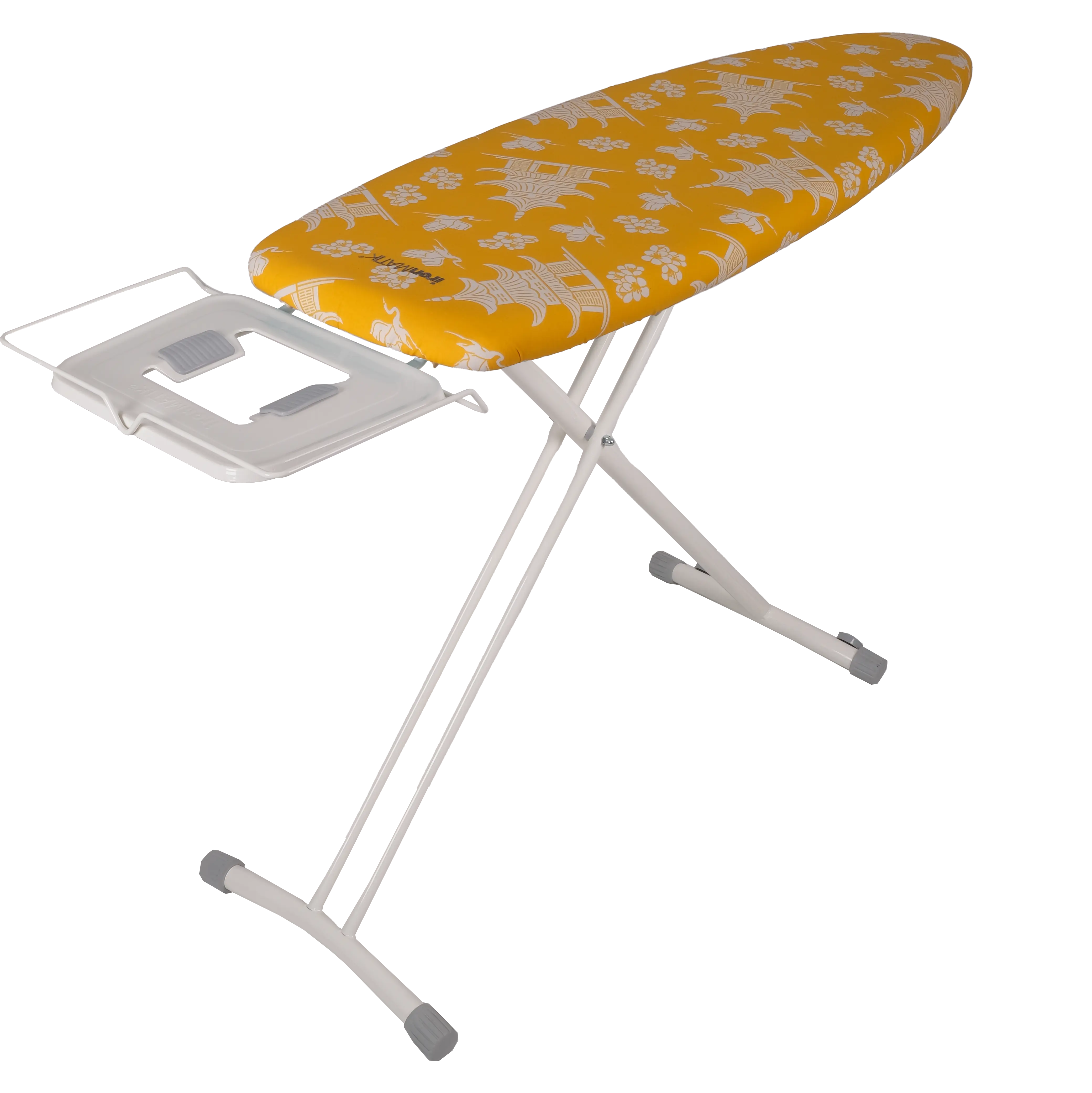 The PAGODA Collection - Space Surfer Premium Ironing Board in Pagoda Yellow ironMATIK