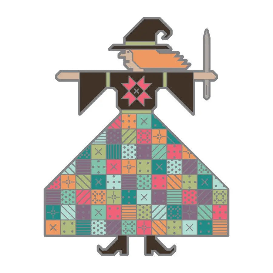 The Quilted Witch Enamel Needle Minder - Linda's Electric Quilters